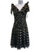 Dolce & Gabbana Size 36 Black & Gold Silk Blend Metallic Thread Sleeveless Dress Black & Gold / 36