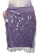 Paco Rabanne Size 40 Purple & Clear PVC & Viscose Flower Applique Mini Skirt Purple & Clear / 40