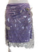 Paco Rabanne Size 40 Purple & Clear PVC & Viscose Flower Applique Mini Skirt Purple & Clear / 40