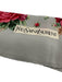 Yves Saint Laurent Gray, Red & Green Silk Roses Square Floral Logo Detail scarf Gray, Red & Green