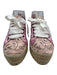 Manebi Shoe Size 38 Pink, Beige & White textile upper Bandana Print Espadrille Pink, Beige & White / 38