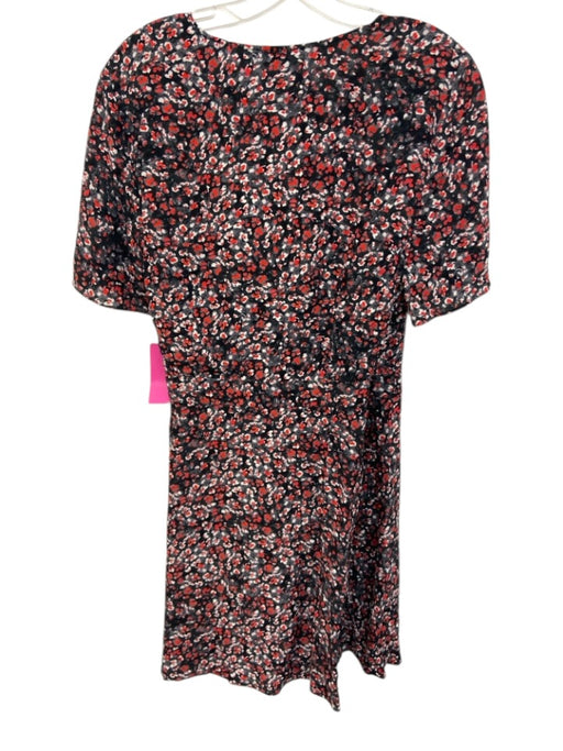 The Kooples Size 3 Black, Red, White Viscose Short Sleeve All Over Print Dress Black, Red, White / 3