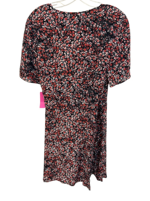 The Kooples Size 3 Black, Red, White Viscose Short Sleeve All Over Print Dress Black, Red, White / 3