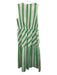 Anna Cate Size M White & Green Cotton Stripe Sleeveless Midi Elastic Waist Dress White & Green / M