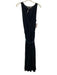 Gaudi Size 44 Black Polyester Maxi Sleeveless Surplice Beads Dress Black / 44