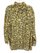 Marni x Uniqlo Size M Yellow, Black & Blue Lyocell & Linen Floral Collar Dress Yellow, Black & Blue / M
