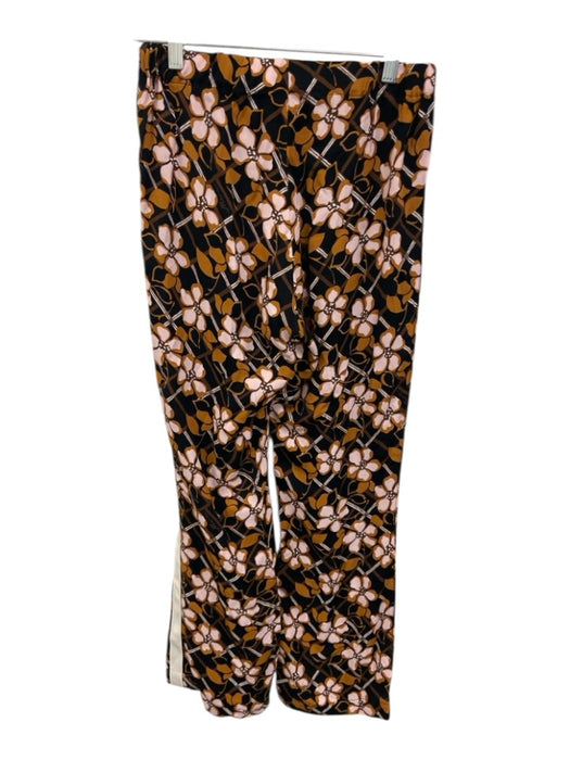 Marni Size 40 Black & Multi Floral Lattice Elastic Waist Pants Black & Multi / 40