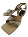 Stella McCartney Shoe Size 36 Beige & Silver Leather Rhinestone Heel Sandals Beige & Silver / 36