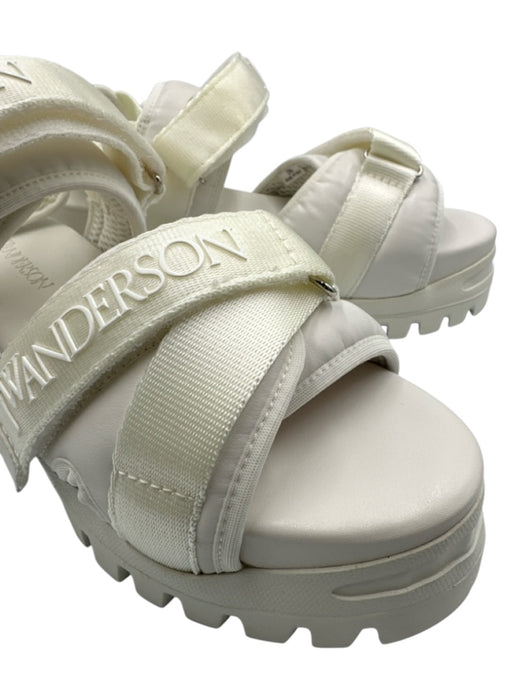 JW Anderson Shoe Size 38 White Leather Velcro Strap Chunky Heel Like New Sandals White / 38