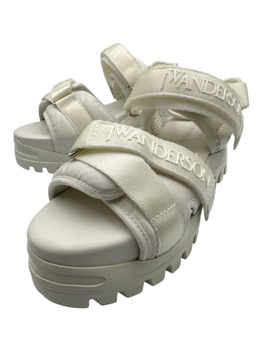 JW Anderson Shoe Size 38 White Leather Velcro Strap Chunky Heel Like New Sandals White / 38
