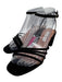 Aquazzura Shoe Size 38 Black & Beige Leather Ankle Strap Square Toe Sandals Black & Beige / 38