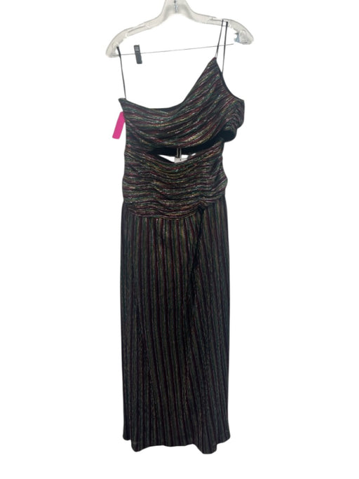 Rebecca Vallance Size 8 Black & Multi Polyester Blend Metallic Thread Gown Black & Multi / 8