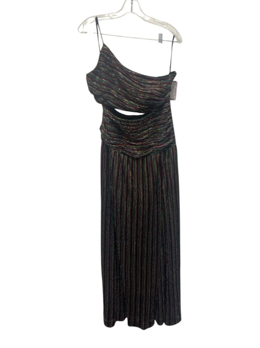 Rebecca Vallance Size 8 Black & Multi Polyester Blend Metallic Thread Gown Black & Multi / 8