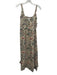 Raga Size S Cream Beige & Multi Viscose Floral Blocked Print Sleeveless Dress Cream Beige & Multi / S