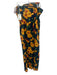 Hyacinth House Size M Navy Blue, Yellow & Green Cotton Floral One Strap Dress Navy Blue, Yellow & Green / M
