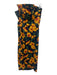 Hyacinth House Size M Navy Blue, Yellow & Green Cotton Floral One Strap Dress Navy Blue, Yellow & Green / M
