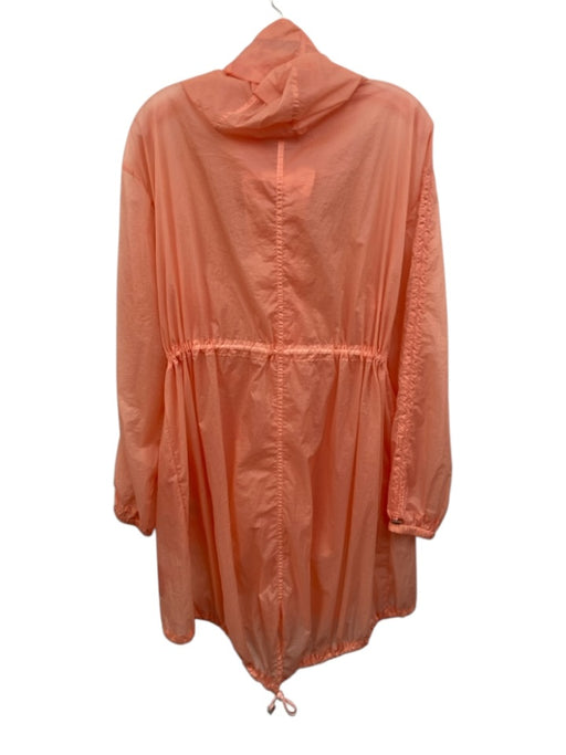 ADD Size 4 Peach Pink Poliamide Semi Sheer Drawstring Waist Zip Front Coat Peach Pink / 4