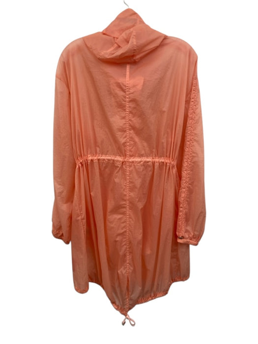 ADD Size 4 Peach Pink Poliamide Semi Sheer Drawstring Waist Zip Front Coat Peach Pink / 4