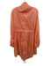 ADD Size 4 Peach Pink Poliamide Semi Sheer Drawstring Waist Zip Front Coat Peach Pink / 4
