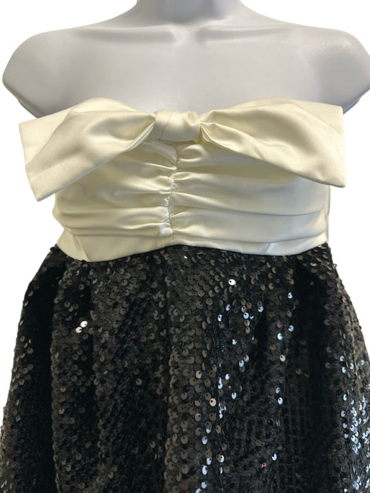 Alexandre Vauthier Size 36 Cream White & Black Polyester Blend Sequined Dress Cream White & Black / 36