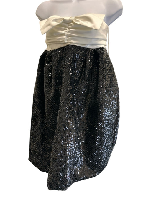 Alexandre Vauthier Size 36 Cream White & Black Polyester Blend Sequined Dress Cream White & Black / 36