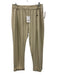 Matin Size 10 Khaki Beige & Black Linen Blend Striped Front Pleat Cuffed Pants Khaki Beige & Black / 10