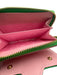 Chiara Ferragni Green & Pink PU Leather Snap Button Closure Flap Eye Wallets Green & Pink