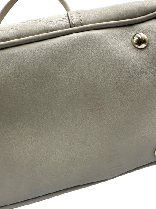 Gucci Cream Beige Leather Guccissima Bow Detail Zip Top Shoulder Bag Cream Beige