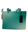 Laura Di Maggio Teal Green Leather Gradient Zip Top Multiple Straps Tote Bag Teal Green