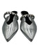 Alexander McQueen Shoe Size 35.5 Silver Leather Upper Metallic Stud Detail Mules Silver / 35.5
