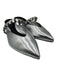 Alexander McQueen Shoe Size 35.5 Silver Leather Upper Metallic Stud Detail Mules Silver / 35.5