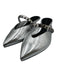 Alexander McQueen Shoe Size 35.5 Silver Leather Upper Metallic Stud Detail Mules Silver / 35.5