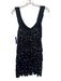Loveshackfancy Size 8 Black & White Viscose Satin Faux Pearl Beaded Dress Black & White / 8