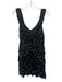 Loveshackfancy Size 8 Black & White Viscose Satin Faux Pearl Beaded Dress Black & White / 8