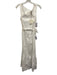 Biancoghiaccio Size 44 White Cotton Sleeveless Paneled Wide Neck Back Zip Dress White / 44