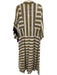 Emma & Gaia Size 42 White, Navy Blue & Yellow Cotton Blend Striped Dress White, Navy Blue & Yellow / 42