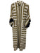 Emma & Gaia Size 42 White, Navy Blue & Yellow Cotton Blend Striped Dress White, Navy Blue & Yellow / 42