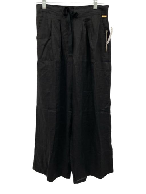 Cleobella Size S Black Cotton Elastic & Drawstring Waist Front Pleat Pants Black / S