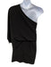 Halston Size 12 Black Polyester Blend One Shoulder Dolman Sleeve Blouson Dress Black / 12