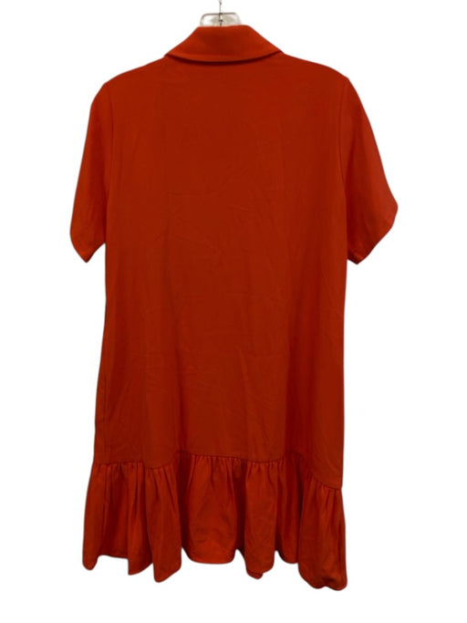 Marcell Von Berlin Size Est M Orange Viscose Blend Short Sleeve Polo Dress Orange / Est M