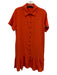 Marcell Von Berlin Size Est M Orange Viscose Blend Short Sleeve Polo Dress Orange / Est M