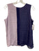 Marie Oliver Size M Purple & Navy Blue Silk Color Block Draped Detail Top Purple & Navy Blue / M