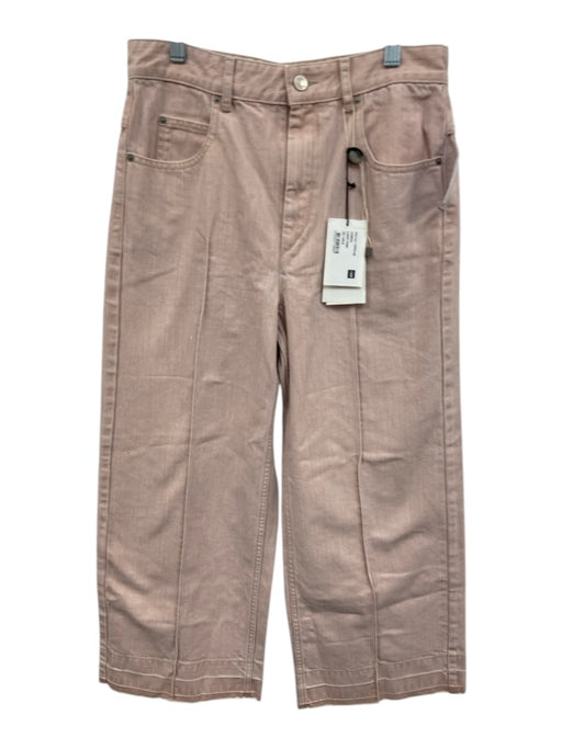 Isabel Marant Etoile Size 38 Blush Pink Cotton Denim Pintuck Front Jeans Blush Pink / 38