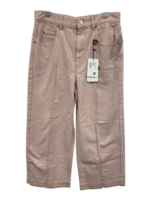 Isabel Marant Etoile Size 38 Blush Pink Cotton Denim Pintuck Front Jeans Blush Pink / 38