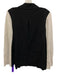 St. John Size 10 Cream White, Black & Blue Wool Blend Color Block Knit Jacket Cream White, Black & Blue / 10