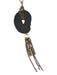 Babylone Paris Gold Tone & Brown Metal Chain Tassel Detail Pendant Necklace Gold Tone & Brown