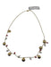 Tory Burch Red & White Gold Tone Metal Chain Charm Bead Detail Necklace Red & White