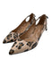 Aquazzura Shoe Size 36 Cream Beige & Brown Leather Upper Leopard Print Pumps Cream Beige & Brown / 36