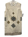 Tory Burch Size 8 Beige & Blue Cotton Blend Sleeveless Floral Embroidery Dress Beige & Blue / 8