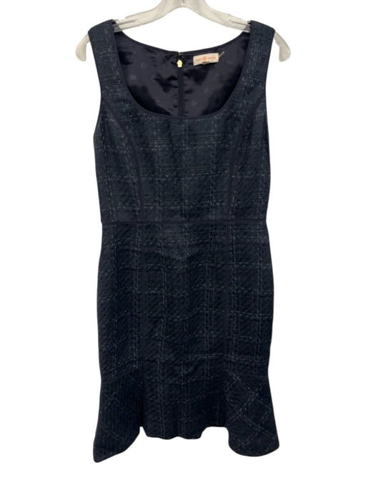 Tory Burch Size 6 Navy Blue Acrylic Blend Sleeveless Boucle Princess Seams Dress Navy Blue / 6